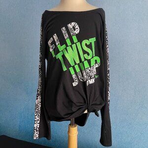 Justice Girls Long Sleeve Gymnastic Off the Shoulder Size 10